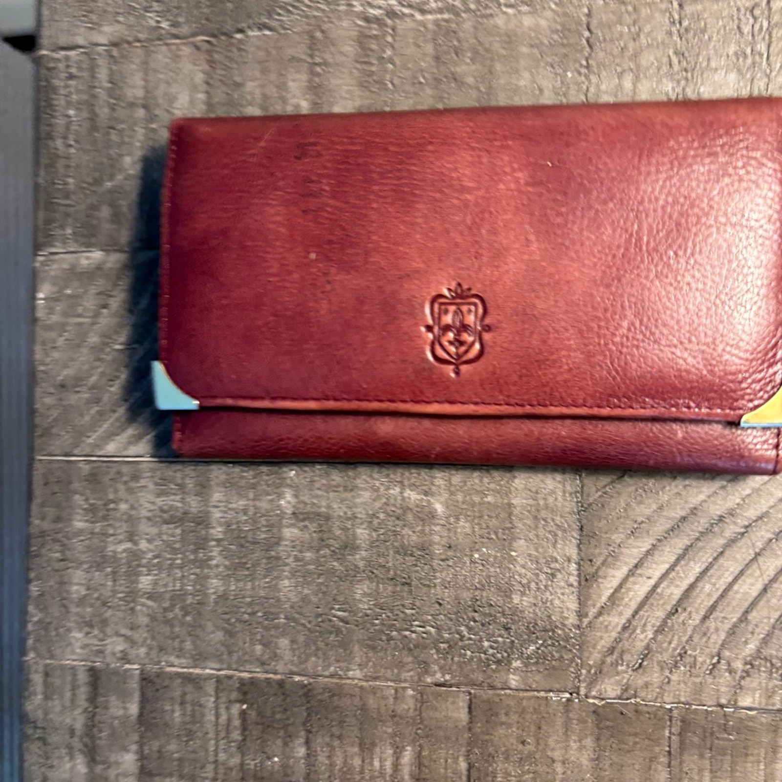 Vintage Genuine Leather Red Leather Wallet